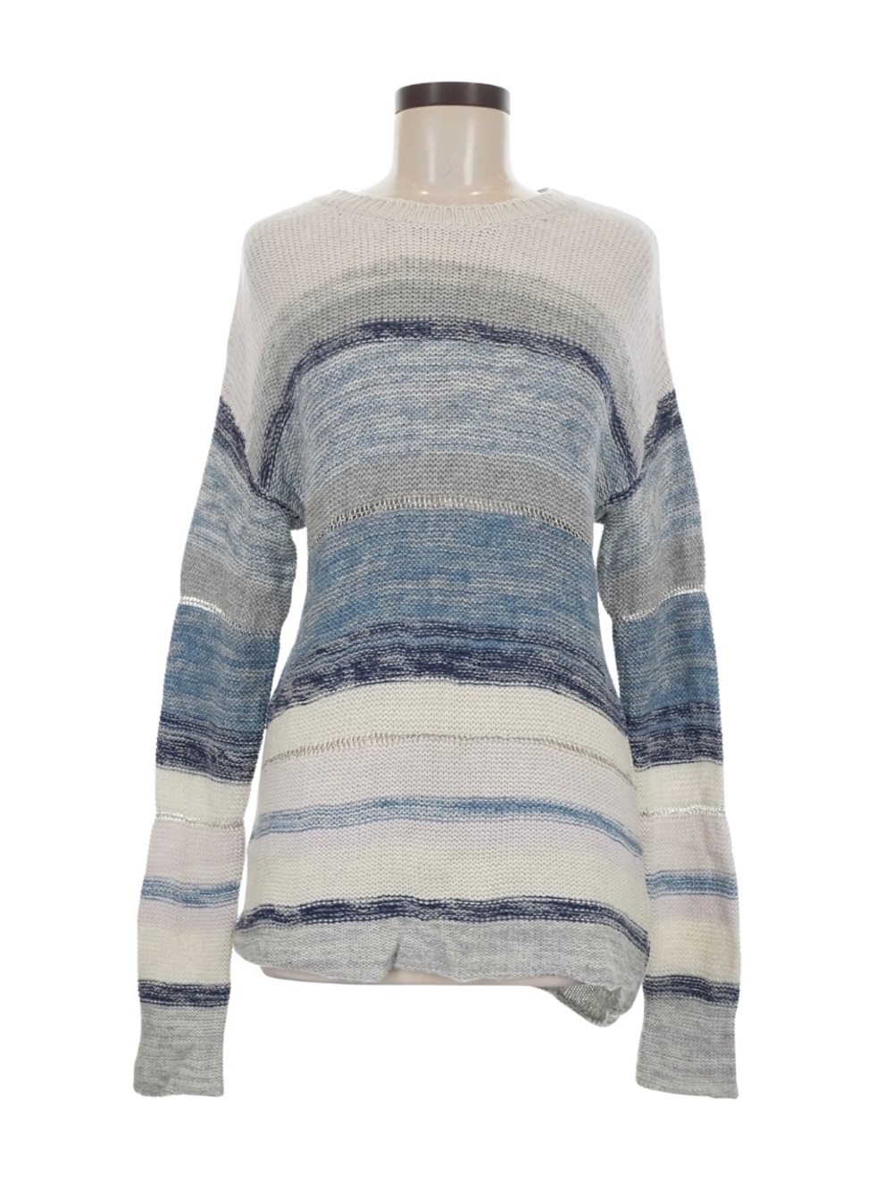 Rails Wool & Cashmere Blend Blue Tone Striped Sweater Good Condition